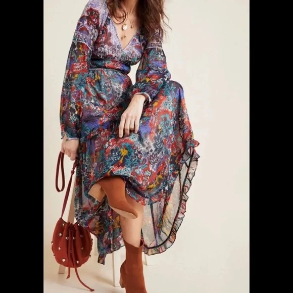 Anthropologie | Dresses | Anthropologie Annabella Boho Maxi Dress | Poshmark